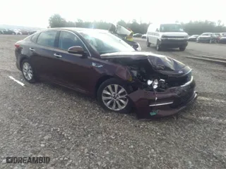 2018 Kia Optima EX with VIN 5XXGU4L30JG215412, listed as a IAAI auction lot 37402705 with 99,524 mi miles. Bid and sale history available at carsss.com. Image 1.