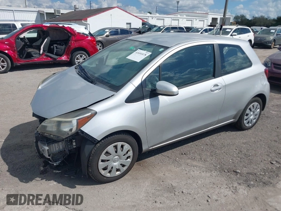2015 Toyota Yaris L with VIN VNKJTUD34FA026280, listed as a IAAI auction lot 41691078 with 81,030 mi miles and . Bid and sale history available at carsss.com. Image 2.