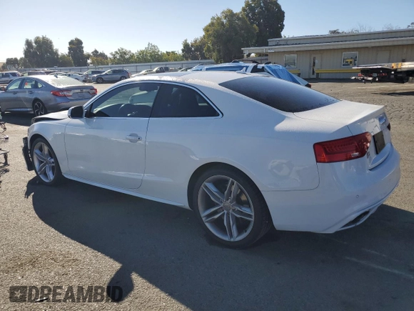 2013 Audi S5 Premium Plus with VIN WAUCGAFR2DA029128, listed as a Copart auction lot 73207084 with 75,281 mi miles and Salvage Title. Bid and sale history available at carsss.com. Image 2.