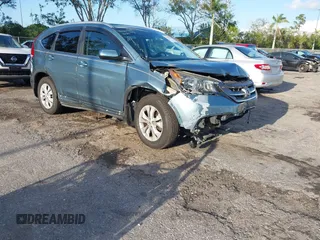 2013 Honda CR-V EX-L with VIN 5J6RM3H73DL043017, listed as a IAAI auction lot 41887014 with 93,072 mi miles and . Bid and sale history available at carsss.com. Image 1.