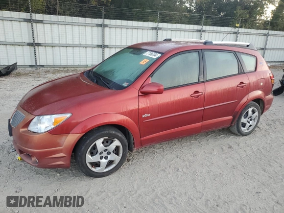 2005 Pontiac Vibe with VIN 5Y2SL63815Z450134, listed as a Copart auction lot 77166104 with 292,078 mi miles and Salvage Title. Bid and sale history available at carsss.com. Image 1.