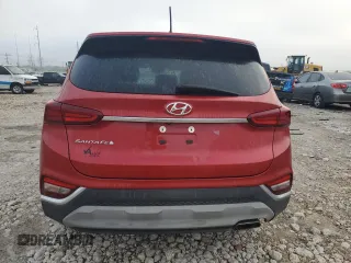2019 Hyundai Santa Fe SE with VIN 5NMS23AD2KH108256, listed as a Copart auction lot 50613895 with 0 mi miles and Salvage Title. Bid and sale history available at carsss.com. Image 6.