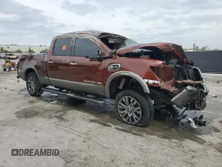 2016 Nissan Titan Platinum Reserve z VIN 1N6BA1F28GN506397, wystawiony jako Copart lot #53831235 z przebiegiem 258 474 mil mil oraz Nie do naprawy • Non repairable. Historia ofert i sprzedaży dostępna na DreamBid. Obrazek 4.