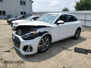 2022 Audi Q5 S line Premium with VIN WA1GAAFY8N2074321, listed as a Copart auction lot 59439375 with 22,623 mi miles and Salvage title. Bid and sale history available at DreamBid. Image 1.