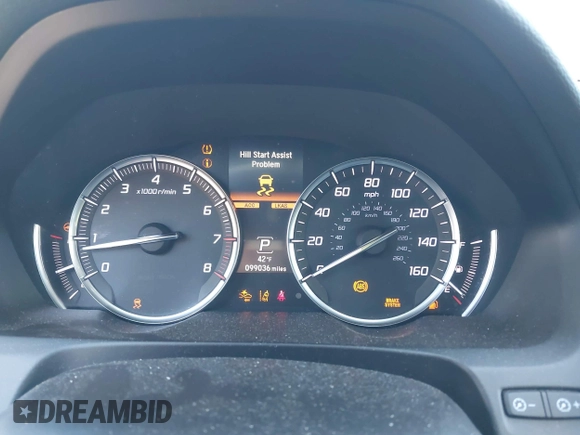 2020 Acura TLX with VIN 19UUB1F38LA000055, listed as a IAAI auction lot 41546988 with 99,036 mi miles. Bid and sale history available at carsss.com. Image 7.
