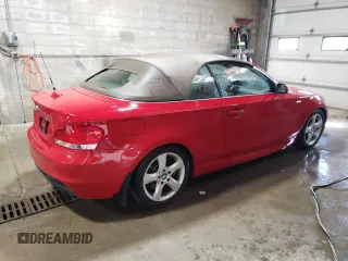 2008 BMW 1 Series 135i with VIN WBAUN93528VF55156, listed as a Copart auction lot 49121095 with Not Provided miles and Salvage Title. Bid and sale history available at carsss.com. Image 3.