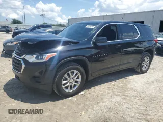 2021 Chevrolet Traverse LS z VIN 1GNERFKW0MJ129296, wystawiony jako Copart lot #65666164 z przebiegiem 154 963 mil mil oraz Nie do naprawy • Non repairable. Historia ofert i sprzedaży dostępna na DreamBid. Obrazek 1.