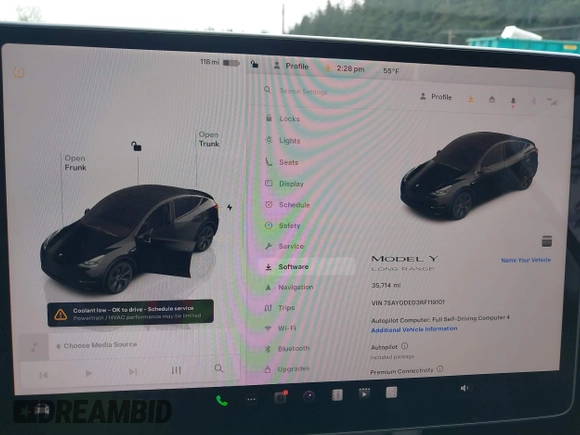 2024 Tesla Model Y with VIN 7SAYGDED3RF119101, listed as a IAAI auction lot 42019817 with 35,714 mi miles and . Bid and sale history available at DreamBid. Image 7.