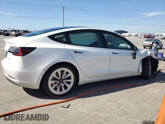 2022 Tesla Model 3 Long Range with VIN 5YJ3E1EB2NF359955, listed as a Copart auction lot 49778615 with Not Provided miles and Salvage Title. Bid and sale history available at DreamBid. Image 3.