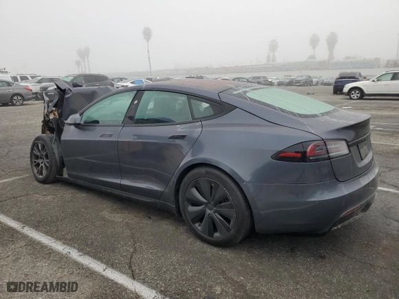 2023 Tesla Model S with VIN 5YJSA1E53PF522312, listed as a Copart auction lot 83359764 with 0 mi miles and Salvage Title. Bid and sale history available at carsss.com. Image 2.