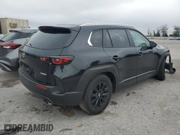 2025 Mazda CX-50 S Select with VIN 7MMVABAM6SN317805, listed as a Copart auction lot 46828215 with 4,855 mi miles and Clean Title. Bid and sale history available at DreamBid. Image 3.