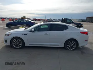 2015 Kia Optima SX Turbo with VIN 5XXGR4A60FG455078, listed as a IAAI auction lot 41305459 with 145,852 mi miles. Bid and sale history available at carsss.com. Image 14.