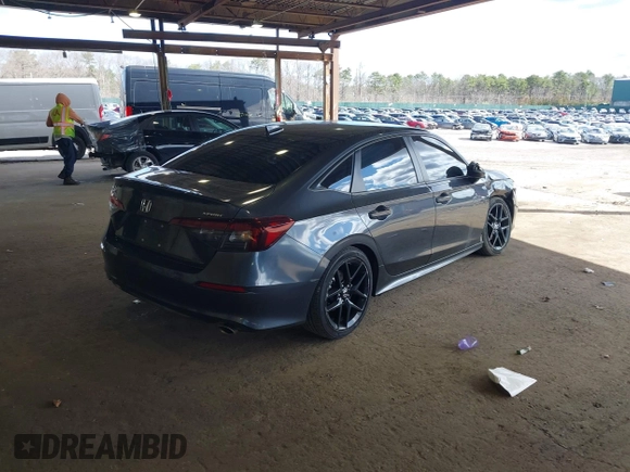 2025 Honda Civic Sport with VIN 2HGFE2F57SH524448, listed as a IAAI auction lot 42051024 with 23,270 mi miles and . Bid and sale history available at DreamBid. Image 4.