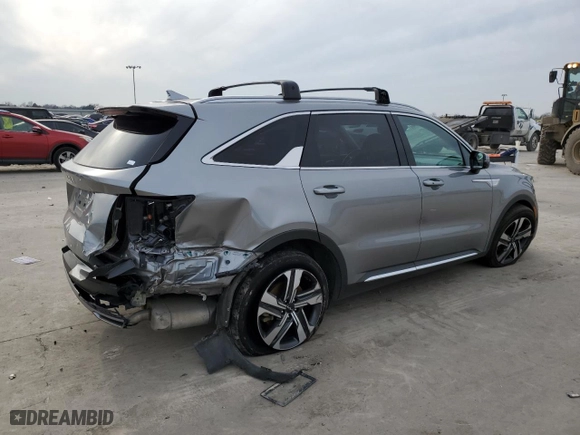 2023 Kia Sorento Hybrid EX with VIN KNDRHDLG9P5223960, listed as a Copart auction lot 45123105 with 84,581 mi miles and Salvage Title. Bid and sale history available at carsss.com. Image 3.