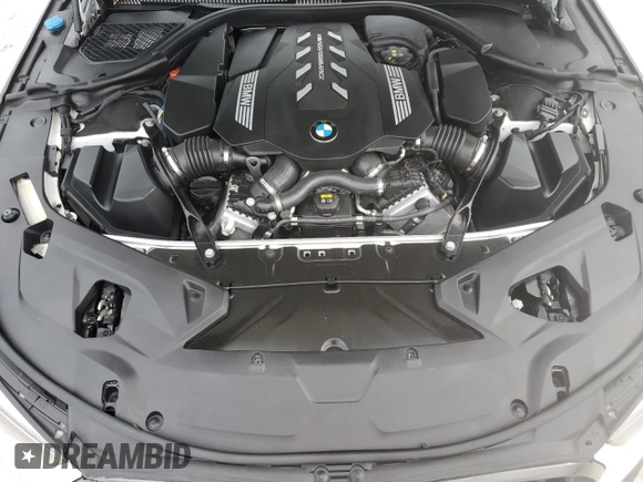 2020 BMW 8 Series M850i with VIN WBAGV8C00LCD38284, listed as a Copart auction lot 60605075 with 57,161 mi miles and Salvage title. Bid and sale history available at DreamBid. Image 11.
