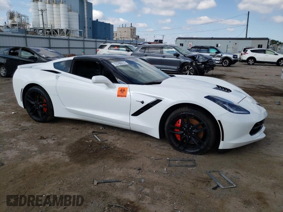 2017 Chevrolet Corvette Z51 3LT with VIN 1G1YM2D70H5118356, listed as a Copart auction lot 72786214 with Not provided miles and Salvage title. Bid and sale history available at DreamBid. Image 4.