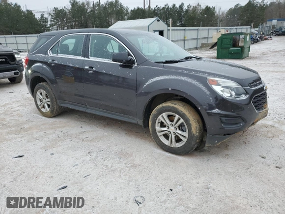 2016 Chevrolet Equinox LS with VIN 2GNALBEK6G6308672, listed as a Copart auction lot 45748275 with 113,115 mi miles and Salvage Title. Bid and sale history available at DreamBid. Image 4.