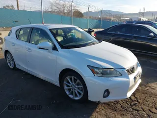 2012 Lexus CT with VIN JTHKD5BH4C2049710, listed as a IAAI auction lot 41605855 with 170,144 mi miles. Bid and sale history available at carsss.com. Image 1.