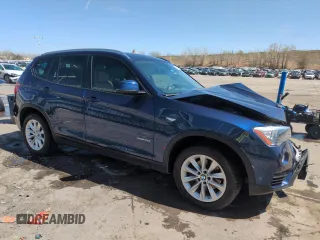 2017 BMW X3 sDrive28i with VIN 5UXWZ7C30H0V93495, listed as a Copart auction lot 52865645 with 64,102 mi miles and Salvage Title. Bid and sale history available at carsss.com. Image 4.