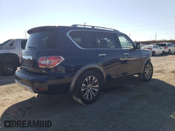 2018 Nissan Armada SV with VIN JN8AY2ND0J9059961, listed as a Copart auction lot 46755125 with 126,792 mi miles and Salvage Title. Bid and sale history available at carsss.com. Image 3.