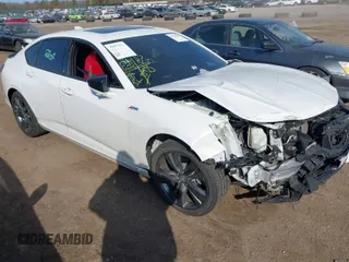 2021 Acura TLX w/A-Spec Package with VIN 19UUB5F54MA017011, listed as a IAAI auction lot 41764669 with 38,626 mi miles. Bid and sale history available at carsss.com. Image 1.