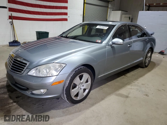 2007 Mercedes-Benz S 550 with VIN WDDNG71X97A085971, listed as a Copart auction lot 49635025 with 104,916 mi miles and Salvage Title. Bid and sale history available at DreamBid. Image 1.