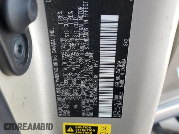 2011 Lexus RX 350 z VIN 2T2ZK1BA8BC058018, wystawiony jako Copart lot #62513035 z przebiegiem 206 286 mil mil oraz Szkoda całkowita • Salvage title. Historia ofert i sprzedaży dostępna na DreamBid. Obrazek 14.