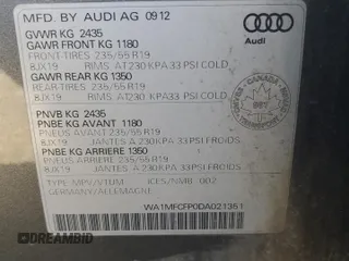 2013 Audi Q5 z VIN WA1MFCFP0DA021351, wystawiony jako Copart lot #52683865 z przebiegiem 214 698 mil mil oraz Szkoda całkowita • Salvage title. Historia ofert i sprzedaży dostępna na DreamBid. Obrazek 13.