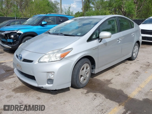 2011 Toyota Prius I with VIN JTDKN3DU6B0309743, listed as a IAAI auction lot 42114140 with 212,447 mi miles. Bid and sale history available at carsss.com. Image 2.