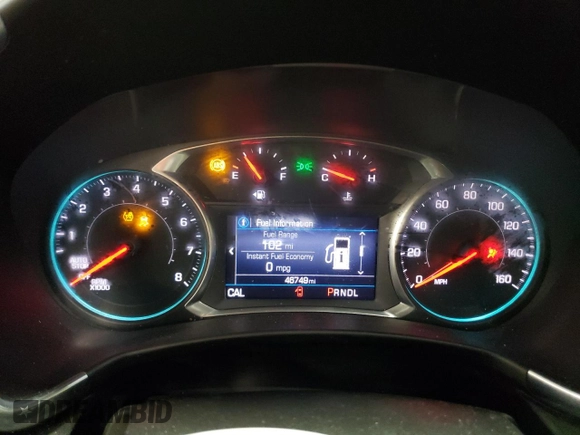 2022 Chevrolet Equinox LT z VIN 2GNAXKEV7N6136194, wystawiony jako Copart lot #50752925 z przebiegiem 46 749 mil mil oraz Szkoda całkowita • Salvage title. Historia ofert i sprzedaży dostępna na DreamBid. Obrazek 9.