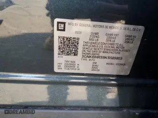 2019 Chevrolet Blazer with VIN 3GNKBHRS9KS589803, listed as a Copart auction lot 49777975 with 55,221 mi miles and Salvage Title. Bid and sale history available at carsss.com. Image 14.