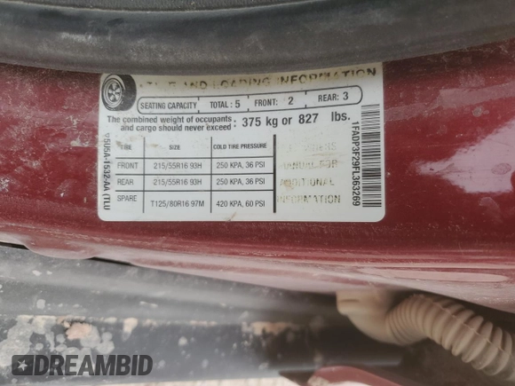2015 Ford Focus SE with VIN 1FADP3F29FL363269, listed as a Copart auction lot 47473425 with 172,008 mi miles and Salvage Title. Bid and sale history available at carsss.com. Image 14.