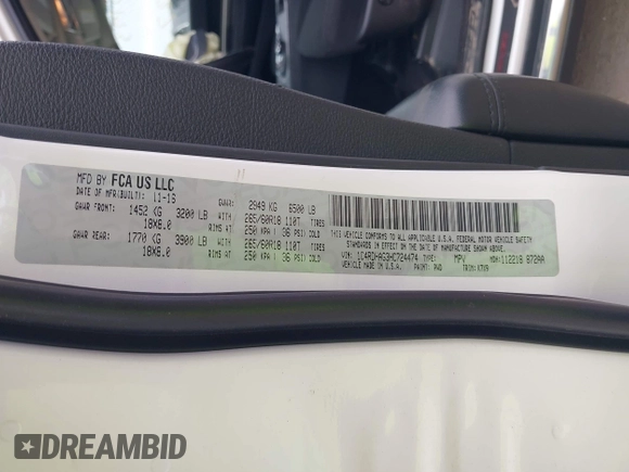 2017 Dodge Durango SXT z VIN 1C4RDHAG3HC724474, wystawiony jako IAAI lot #42360193 z przebiegiem 171 552 mil mil oraz . Historia ofert i sprzedaży dostępna na DreamBid. Obrazek 9.