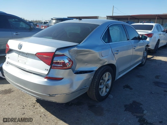 2016 Volkswagen Passat 1.8T S with VIN 1VWAS7A36GC032067, listed as a IAAI auction lot 41207782 with 123,651 mi miles. Bid and sale history available at carsss.com. Image 4.