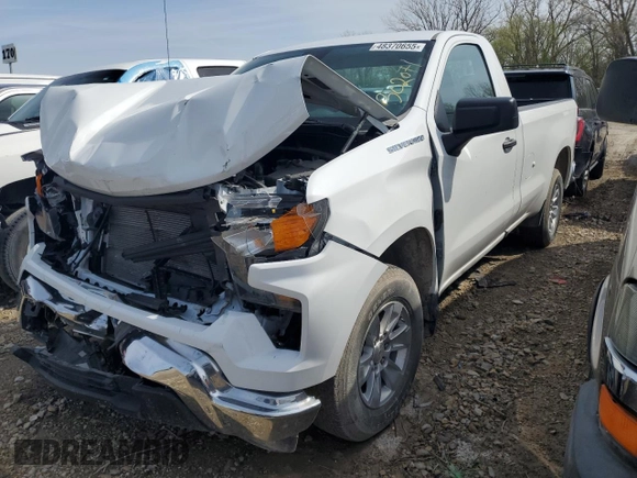 2023 Chevrolet Silverado 1500 Work Truck with VIN 3GCNAAED5PG302071, listed as a Copart auction lot 48370655 with 12,704 mi miles and Salvage Title. Bid and sale history available at carsss.com. Image 1.