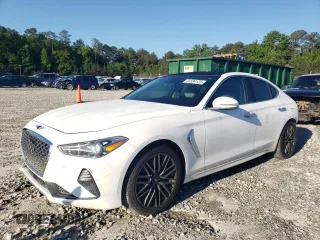 2019 Genesis G70 Advanced z VIN KMTG34LA2KU030129, wystawiony jako Copart lot #55584135 z przebiegiem 123 718 mil mil oraz Szkoda całkowita • Salvage title. Historia ofert i sprzedaży dostępna na DreamBid. Obrazek 1.