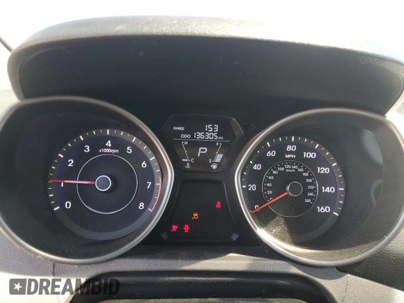 2013 Hyundai Elantra GLS z VIN 5NPDH4AE2DH408598, wystawiony jako Copart lot #56076665 z przebiegiem 136 305 mil mil oraz Szkoda całkowita • Salvage title. Historia ofert i sprzedaży dostępna na DreamBid. Obrazek 9.