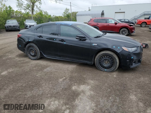 2018 Acura TLX Advance with VIN 19UUB3F82JA800564, listed as a Copart auction lot 58176705 with Not provided miles and Salvage title. Bid and sale history available at DreamBid. Image 4.