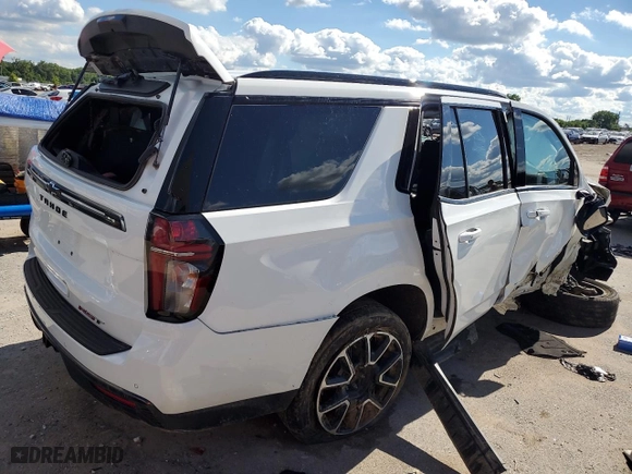 2021 Chevrolet Tahoe RST with VIN 1GNSKRKD2MR284960, listed as a Copart auction lot 60485444 with 0 mi miles and Salvage Title. Bid and sale history available at carsss.com. Image 3.