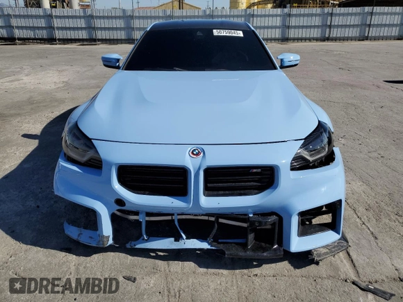 2023 BMW M2 with VIN 3MF13DM00P8D02558, listed as a Copart auction lot 50759045 with 5,531 mi miles and Salvage Title. Bid and sale history available at carsss.com. Image 5.