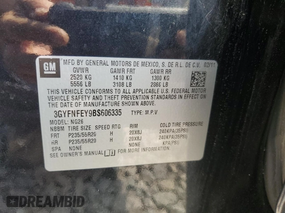 2011 Cadillac SRX Premium Collection z VIN 3GYFNFEY9BS606335, wystawiony jako Copart lot #59009285 z przebiegiem 152 828 mil mil oraz Szkoda całkowita • Salvage title. Historia ofert i sprzedaży dostępna na DreamBid. Obrazek 13.