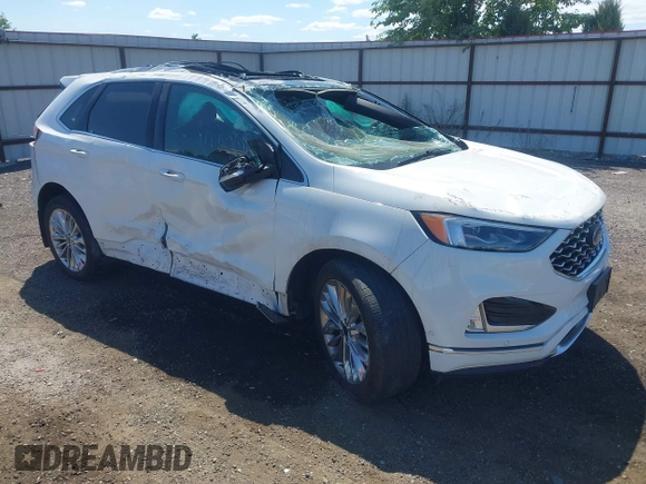 2020 Ford Edge Titanium z VIN 2FMPK4K96LBB46218, wystawiony jako IAAI lot #42750160 z przebiegiem 56 720 mil mil oraz . Historia ofert i sprzedaży dostępna na DreamBid. Obrazek 1.