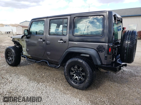 2018 Jeep Wrangler Unlimited Sport S with VIN 1C4BJWDG8JL814090, listed as a Copart auction lot 49155145 with 74,875 mi miles and Salvage Title. Bid and sale history available at DreamBid. Image 2.