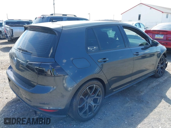 2015 Volkswagen GTI SE with VIN 3VW4T7AU5FM009184, listed as a IAAI auction lot 41833783 with 147,085 mi miles and . Bid and sale history available at DreamBid. Image 4.
