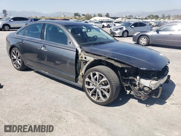 2015 Audi A6 Premium Plus with VIN WAUFGAFCXFN037112, listed as a Copart auction lot 52629515 with 75,551 mi miles and Salvage title. Bid and sale history available at DreamBid. Image 4.