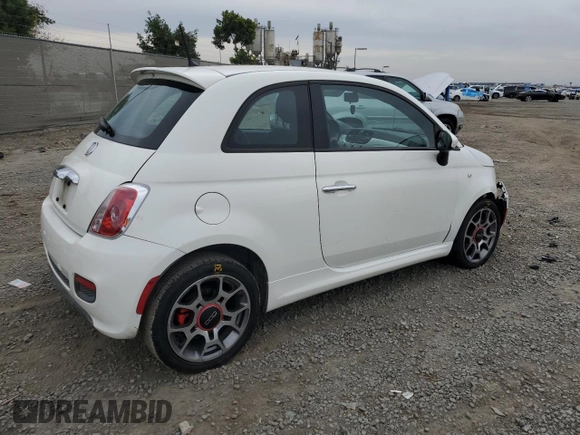 2013 FIAT 500 Sport with VIN 3C3CFFBR2DT562490, listed as a Copart auction lot 47532585 with 139,093 mi miles and Salvage Title. Bid and sale history available at carsss.com. Image 3.