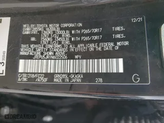 2022 Toyota 4Runner TRD Off Road with VIN JTEPU5JR1N6022506, listed as a Copart auction lot 47135275 with 60,818 mi miles and Non Repairable. Bid and sale history available at carsss.com. Image 13.