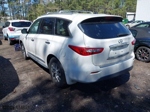 2014 Infiniti QX60 with VIN 5N1AL0MM0EC516000, listed as a IAAI auction lot 41890913 with 165,627 mi miles. Bid and sale history available at carsss.com. Image 3.