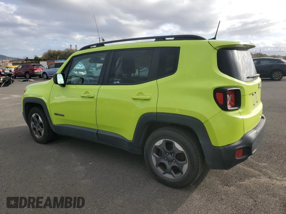2018 Jeep Renegade Sport with VIN ZACCJAAB0JPG92224, listed as a Copart auction lot 43447115 with 46,089 mi miles and Salvage Title. Bid and sale history available at DreamBid. Image 2.