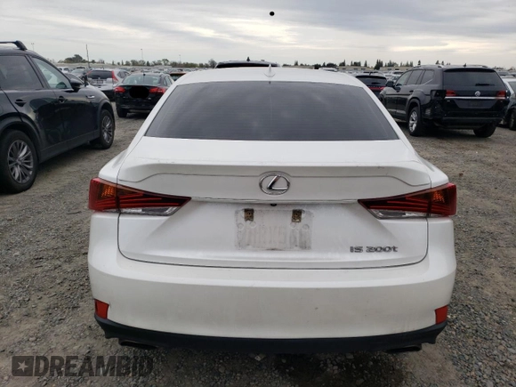 2017 Lexus IS with VIN JTHBA1D27H5049328, listed as a Copart auction lot 50242855 with 81,868 mi miles and Salvage Title. Bid and sale history available at carsss.com. Image 6.
